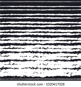 Ripped lines of doodle in striped pattern, seamless vector background.