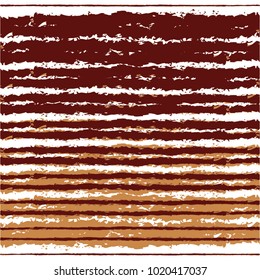 Ripped lines of doodle in striped pattern, seamless vector background.