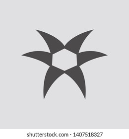 Ripped metal icon in flat style.Vector illustration.