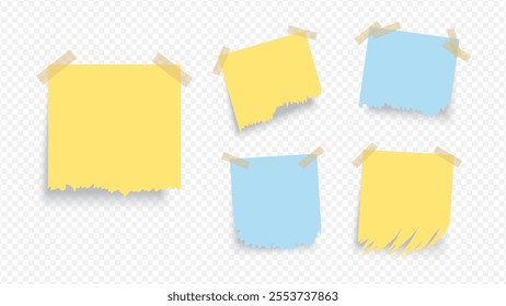 Ripped note isolated on white backgrounds