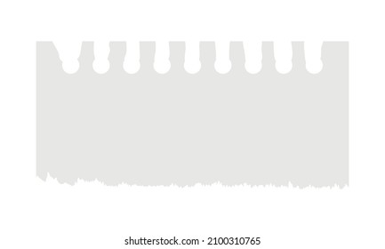 ripped notepad page on white background