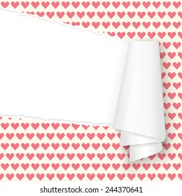 ripped open paper hearts background for valentines day