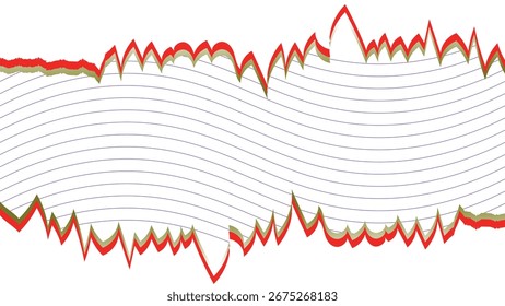 Ripped open paper vector with transparency, minimalistic gradient Y2K poster design featuring 3D spheres, geometric wireframes, brutalist shapes, and dissolving circle effects for modern interior mock