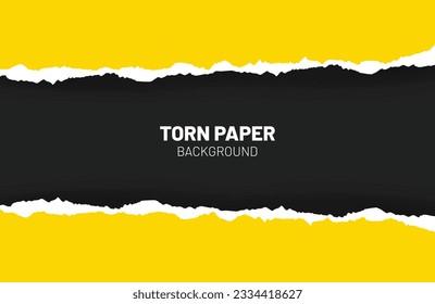 	
Ripped out torn paper sheet edge background