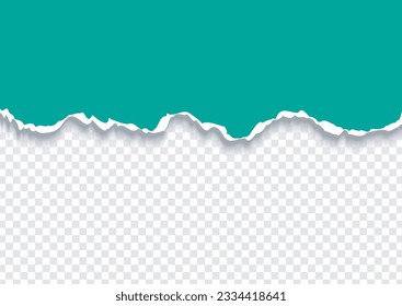 	
Ripped out torn paper sheet edge background