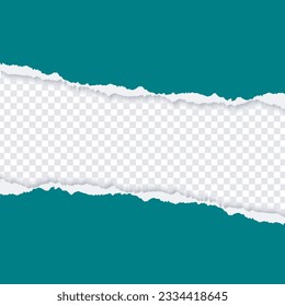 	
Ripped out torn paper sheet edge background