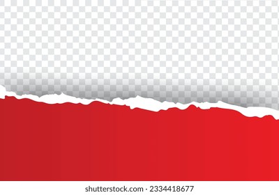 	
Ripped out torn paper sheet edge background