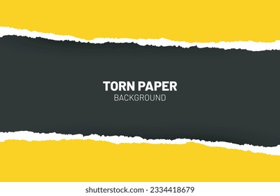 	
Ripped out torn paper sheet edge background