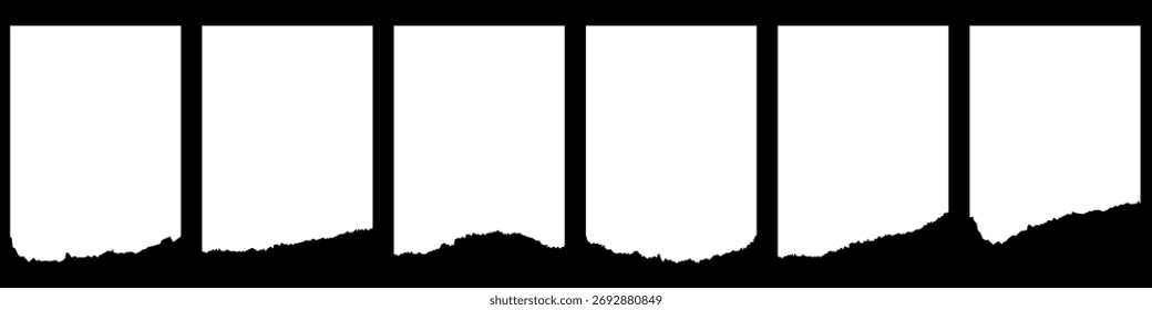 Papel rasgado A4. Vector de papel rasgado