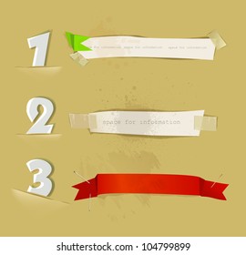 ripped paper background with numbers