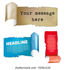 Ripped paper background. Place for your text.