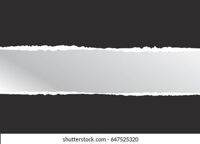 ripped paper black  , vector and illustration on background , with space for text