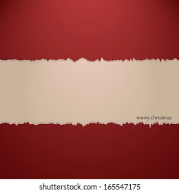 Ripped paper christmas background