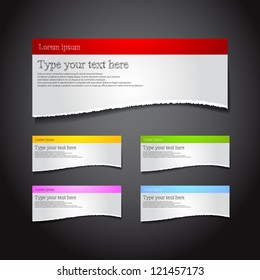 Ripped paper - colorful background collections - vector illustration