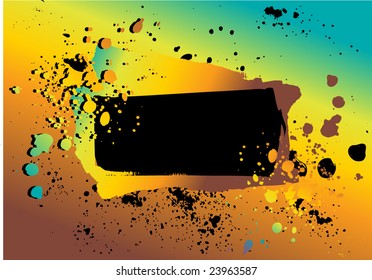 ripped paper with colorful splashes
