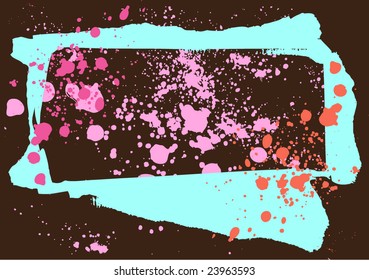 ripped paper with colorful splashes