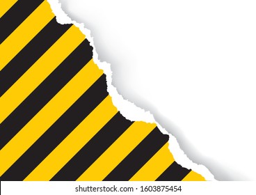 Ripped Paper With Construction Sign. 
Illustration of ripped paper with construction sign with place for your image or text. Template for banner. Vector available.