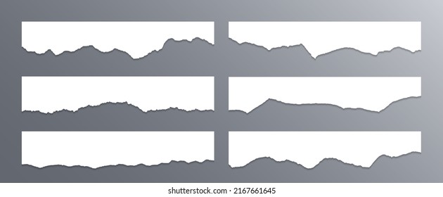 Ripped Paper Edge Borders Vector Collection Stock Vector (Royalty Free ...