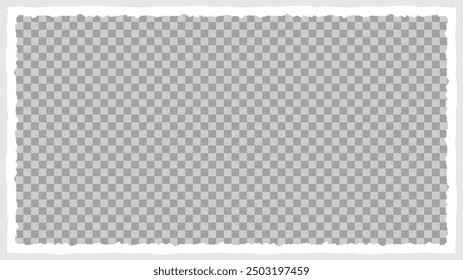 Ripped paper frame border rectangular