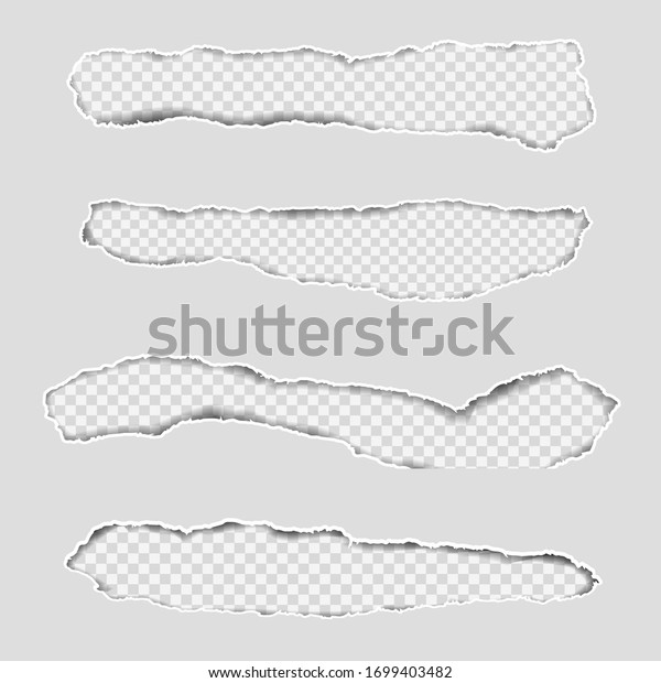 Ripped Paper Holes Banner Design Frame Stock Vector (Royalty Free ...