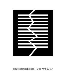 Ripped paper icon illustrated in vector