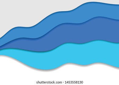 Ripped paper like a wave. Vector of ripped paper. The paper was ripped background.