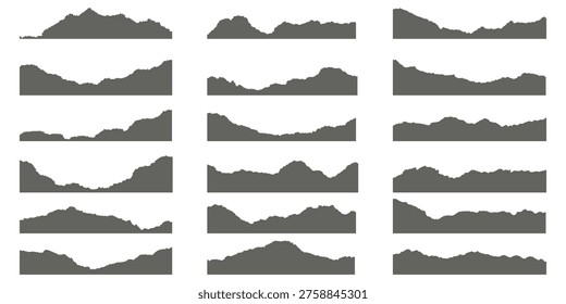 Ripped paper of notebook isolated on white background. Pieces of page and sheet with torn edge for banners and templates design. Black rough vintage patches