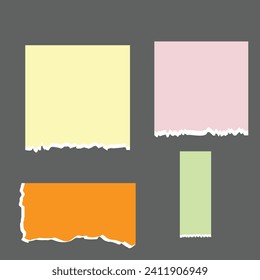 Ripptes Papier auf schwarzem Hintergrund, Platz für Werbetexte.