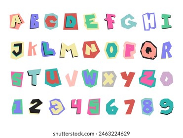 Ripped Paper Ransom Alphabet Set