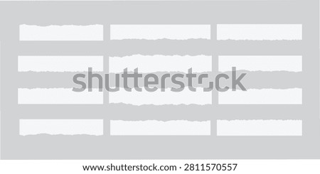 Ripped paper  set isolated on a gray background, Torn paper message background, Sticky notes, book cover design 