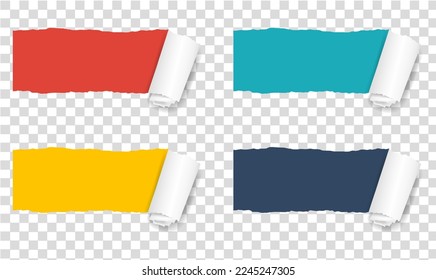 geripptes Papier mit transparentem Hintergrund mit Farbverlauf-Mesh, Vektorgrafik