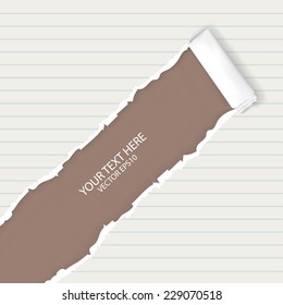 Ripped paper, space for copy 