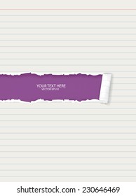 Ripped paper, space for copy 