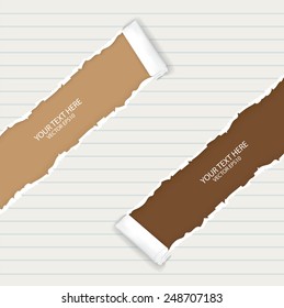 Ripped paper, space for copy 