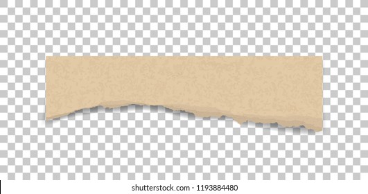 Ripped paper texture. Torn paper edges background. Brown paper for banner tag background. Vector illustration.