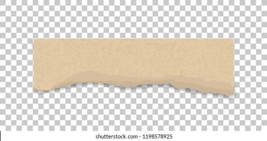 Ripped paper texture. Torn paper edges background. Brown paper for banner tag background. Vector illustration.