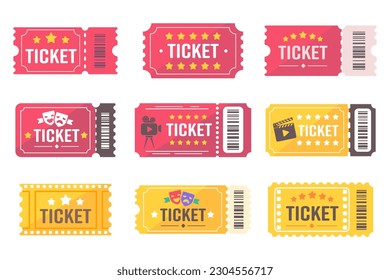 Ripped paper ticket For a movie pass or a show at the cinema