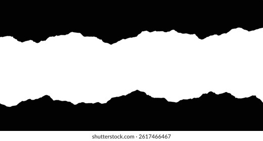 Ripped paper, torn paper, paper hole vector illustration on white background