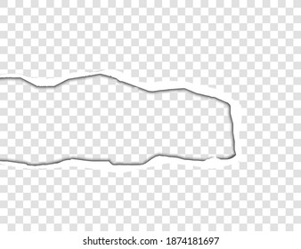 Reißpapier. Torn, zerrissene Stücke. Vektorgrafik.