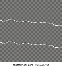 Ripped paper and transparent background with space for text, vector art and illustration.
