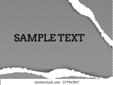 Ripped paper transparent background with space for text.