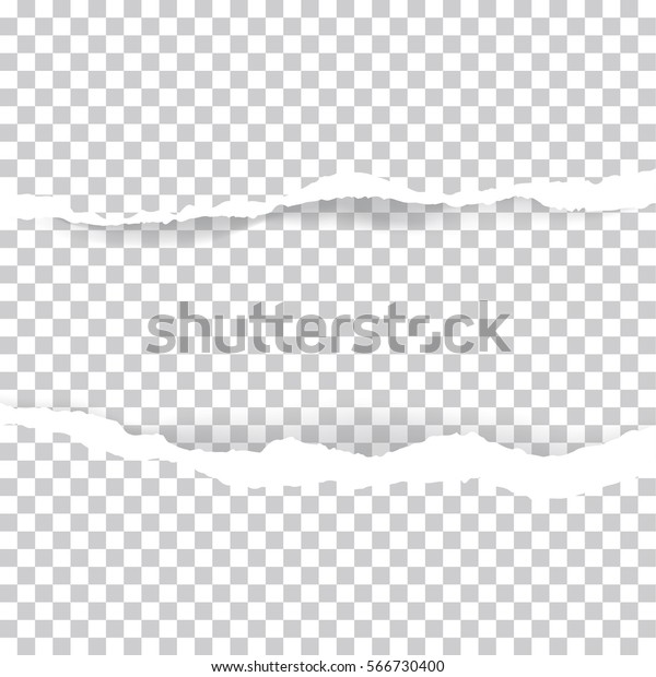 Ripped Paper Transparent Background Space Stock Vector Royalty Free 566730400