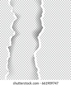 Ripped paper transparent with space for text, vector art and illustration.