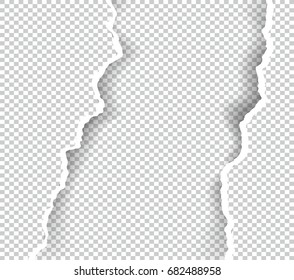 Ripped paper transparent with space for text, vector art and illustration.