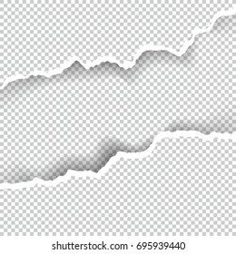 Ripped paper transparent with space for text, vector art and illustration