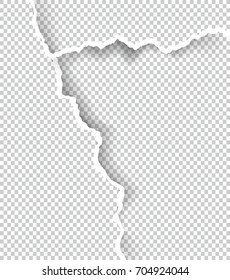 Ripped paper transparent with space for text, vector art and illustration