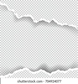 Ripped paper transparent with space for text, vector art and illustration