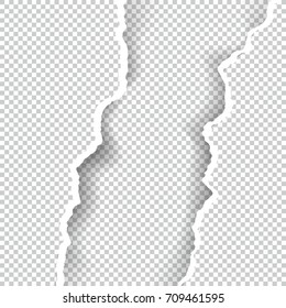 Ripped paper transparent with space for text, vector art and illustration