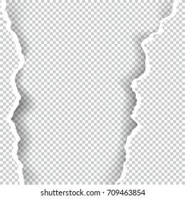 Ripped paper transparent with space for text, vector art and illustration