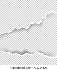 Ripped paper transparent with space for text, vector art and illustration